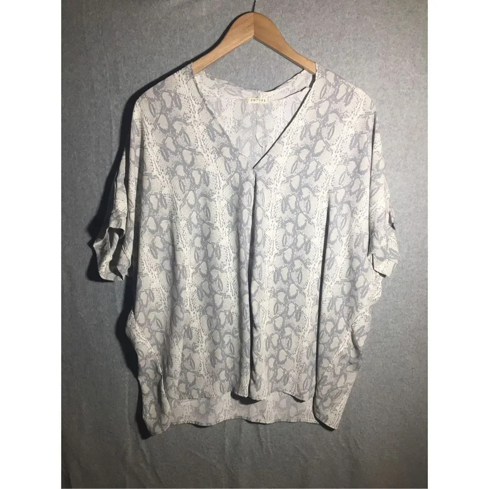 Womens Jodifl Blouse Snake Print Blouse V Neck Casual Business Casual